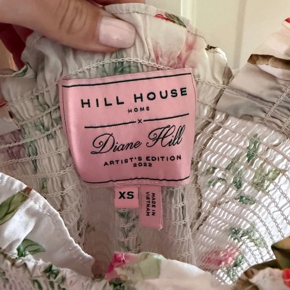 Hill House White Floral Sundress with Pink and Green Accents - Picture 2 of 4